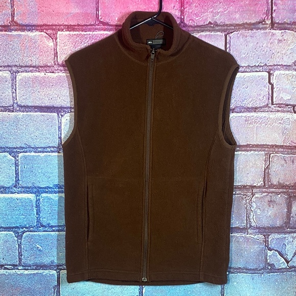 REI Other - REI Polartec Fleece Vest Men’s Small Brown Full Zip Outdoor Hiking